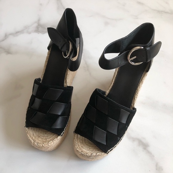 Adalla Platform Espadrille Wedge Sandal Black 10 - Picture 2 of 16